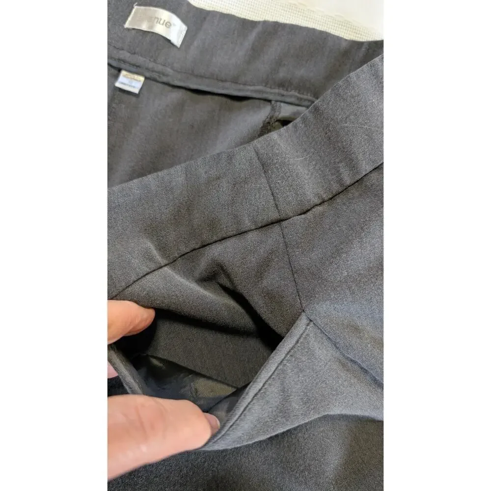 Avenue Womens Plus Size Super Stretch Trousers Ankle Pants Gray US SZ30P